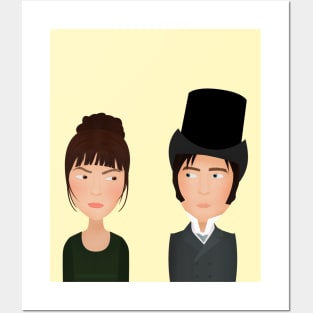 Elizabeth Bennet and Mr Darcy fanart Posters and Art